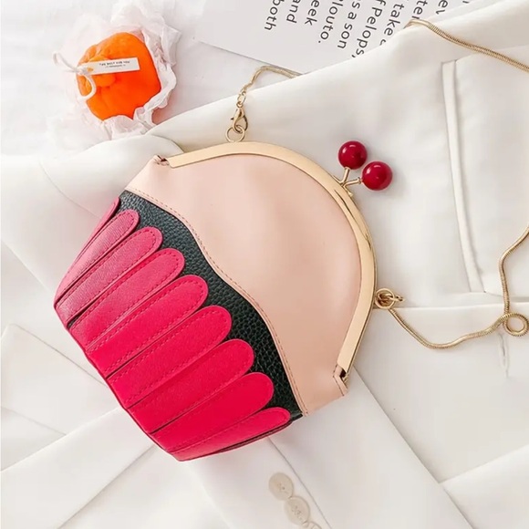 Pink Sprinkle Cupcake Crossbody Purse - Picture 4 of 5